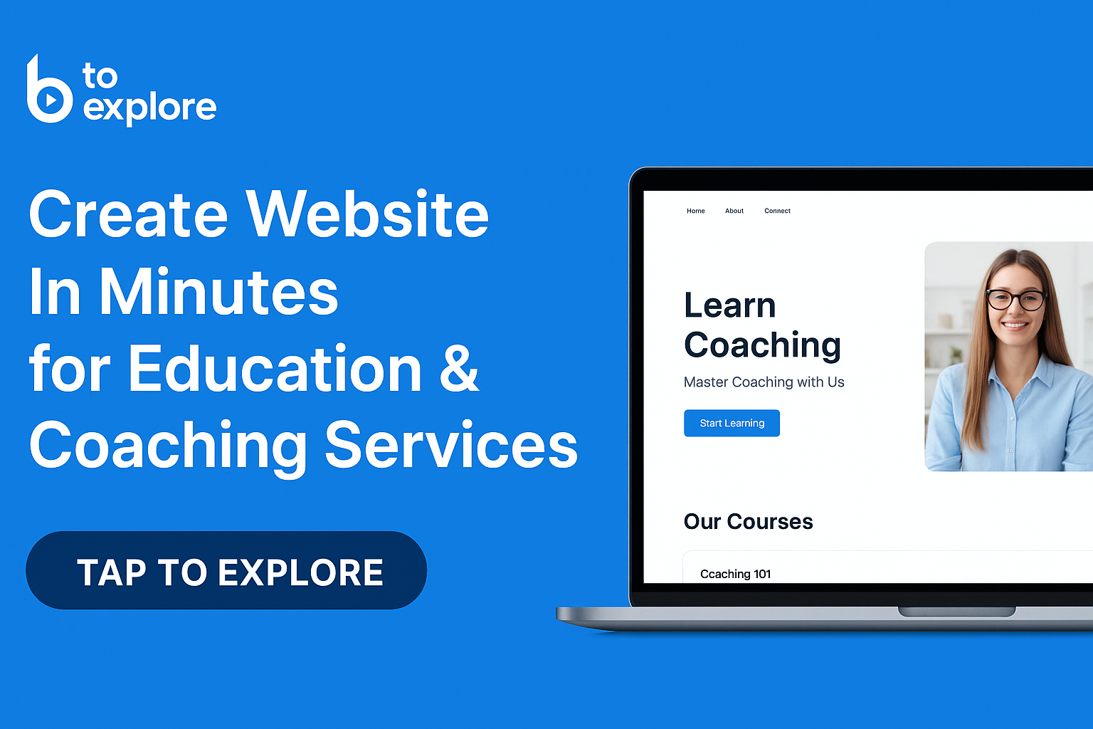 Create Website In Minutes for Education & Coaching Services | Tap To Explore