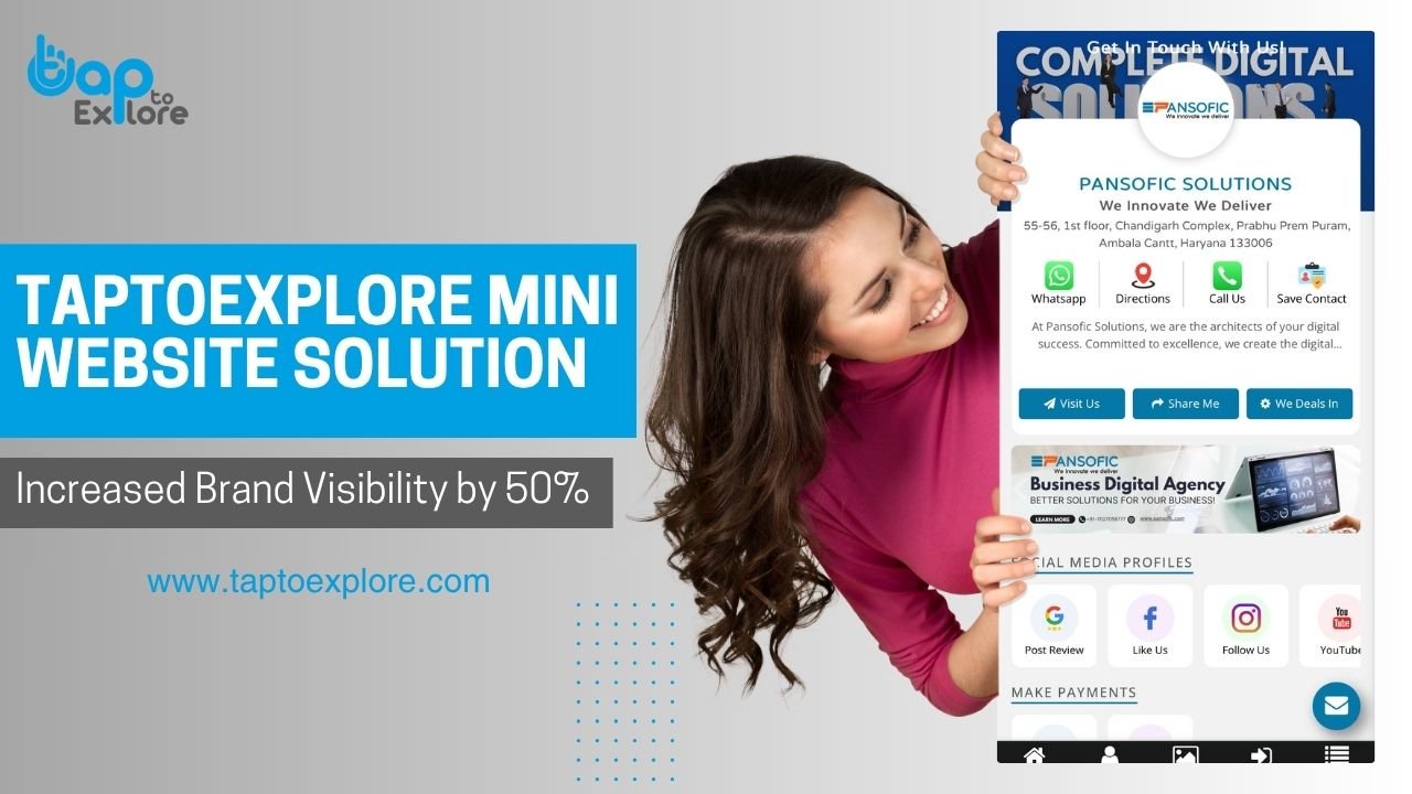 TaptoExplore Mini Website Solution Increased Brand Visibility by 50%